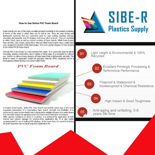 SIBER PLASTIC SUPPLY WHITE FOAM PVC SINTRA